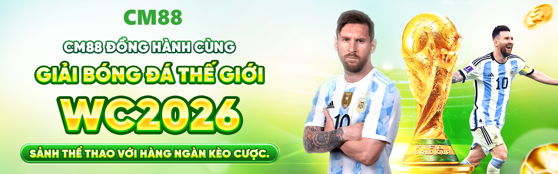 CM88 bắt nhịp cùng OKVIP và các đối tác thương hiệu lớn, cùng viết nên hành trình World Cup 2026 đầy màu sắc.